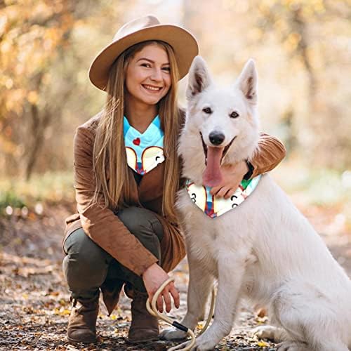 2 Paket Köpek Bandana Komik sevgililer Günü Elma Seni Seviyorum Baskı Pet Eşarp Ayarlanabilir Üçgen Önlükler Fular