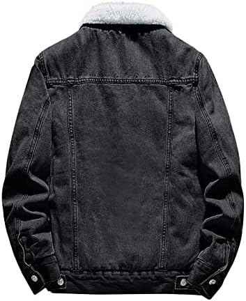 Erkekler için ceketler erkek Kış Astarlı Denim Ceket Rüzgarlık Kamyon Şoförü Yün Ceketler