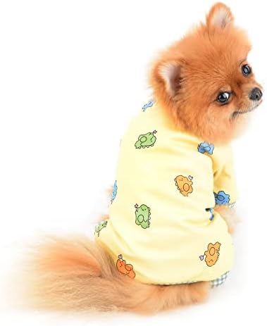 PAİDEFUL Küçük Köpek Tulum Dinozor Bahar Yaz Tam Vücut Yumuşak Rahat Pijama Sevimli Köpek Giysileri Kediler Kostüm,