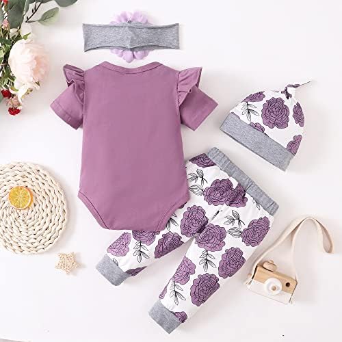 Renotemy Yenidoğan Bebek Bebek Kız Giysileri yaz kıyafetleri Bebek Romper Pantolon Sevimli Toddler Kız Giysileri