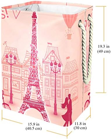 19.3 Bağlantısız çamaşır sepeti Kirli Giysiler Sepet Katlanabilir Ev Kreş Üniversite Daire Ofis Paris Eyfel Kulesi