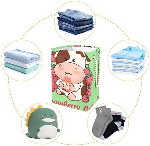 19.3 Bağlantısız çamaşır sepeti Kirli Giysiler Sepet Katlanabilir Ev Kreş Üniversite Daire Ofis Çilek İnek